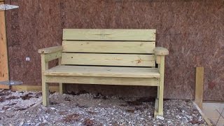 How to make a quick, easy, and inexpensive garden bench. Link to Drawings: ...