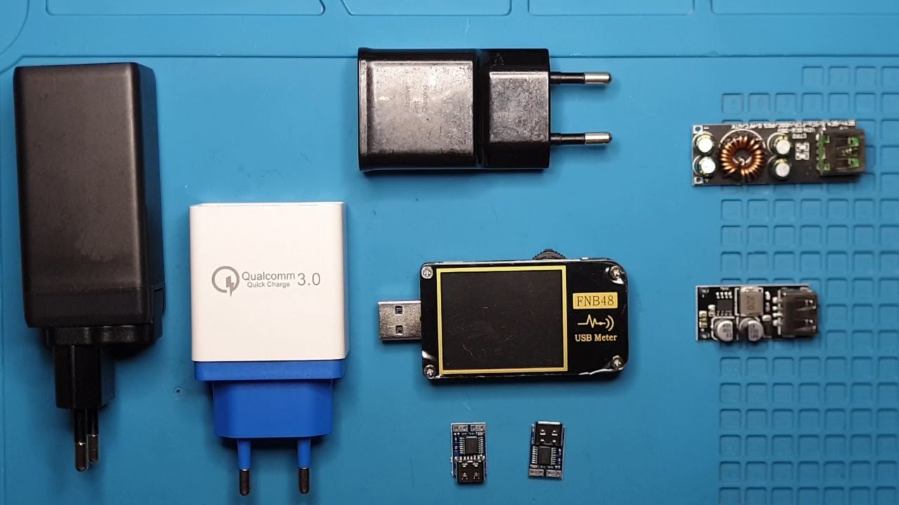 Protokoły PD i QC 3.0 triggery, moduły ładowania - testy