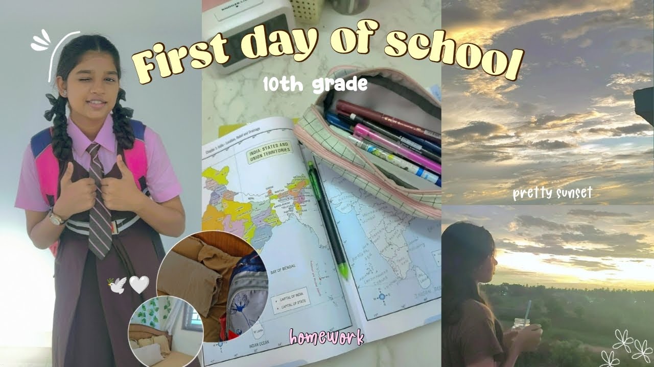 FIRST DAY OF MY SCHOOL (10the grade) 🕊️🤍✨ | Priya Tharshini