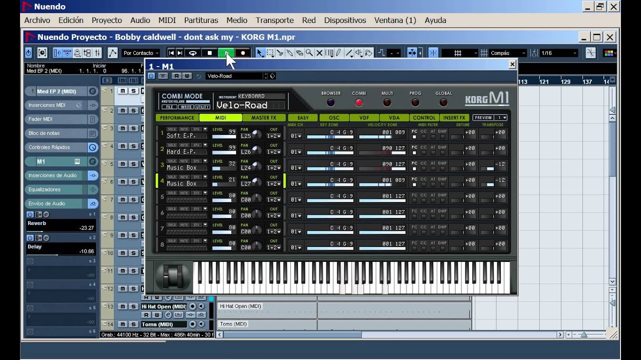 POP ROMANTICO HECHO EN CUBASE | KORG M1 | PRODUCCIONES SOUNDMEDIA - YouTube