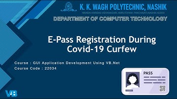 VB.Net E Pass Registration During Covid 19 Curfew