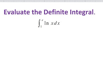 Integral of ln x from 1 to e