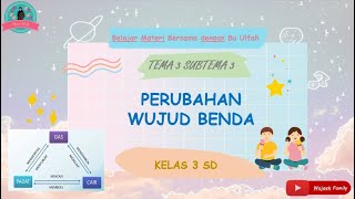 TEMA 3 SUBTEMA 3 IPA-BAHASA INDONESIA || PERUBAHAN WUJUD BENDA KELAS 3 SD.