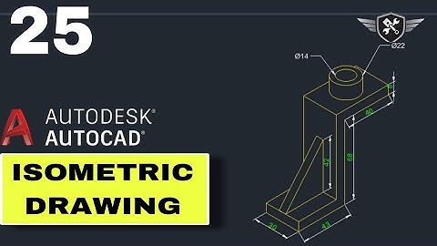 Autocad Isometric Drawing 25 | AutoCAD tutorial for beginners #akd #autocad #design