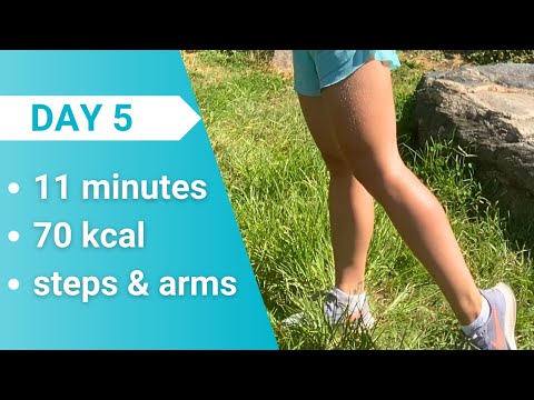 Day 5 - Steps & Arms Walking Workout — Standing, No Equipment | FREE 7-Day Dance Workout Challenge — indoor walking workout video
