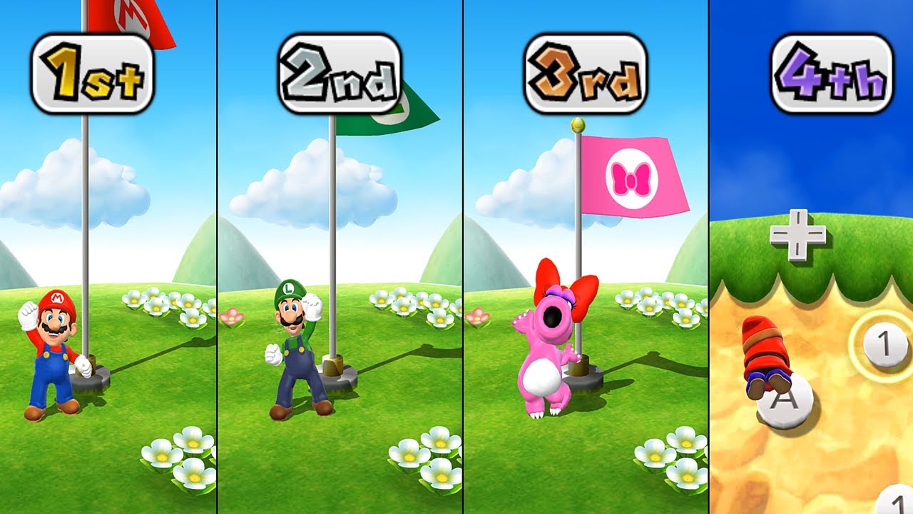 Mario Party 9 MiniGames - Mario Vs Luigi Vs Birdo Vs Shy Guy (Master Cpu)