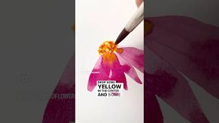 How I paint a coneflower with watercolors 🌸 #watercolor #art #painting  #arttutorial #flowers