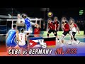 Setters running fast offense  cuba vs germany  vnl 20223