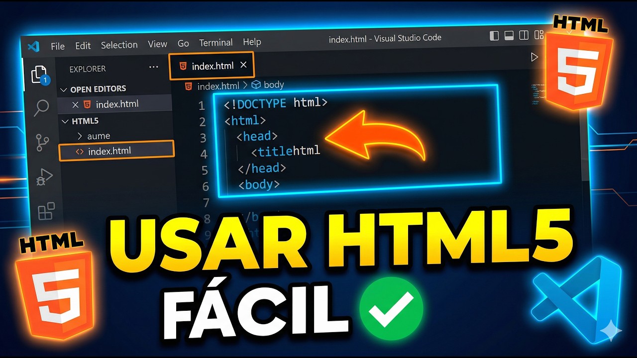 Como usar HTML5 en Visual Studio Code (PASO A PASO FÁCIL) - YouTube
