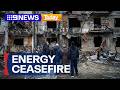 Russia agrees to energy ceasefire as more peace talks scheduled | 9 News Australia