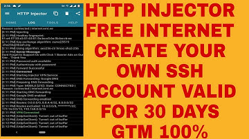 HTTP INJECTOR GLOBE AND TM FULL SETUPS FREE INTERNET CREATE YOUR OWN SSH ACCOUNT VALID FOR 30 DAYS