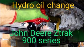 Changing the hydro oil on your John Deere Commercial Ztrak. Warning signs to look for.