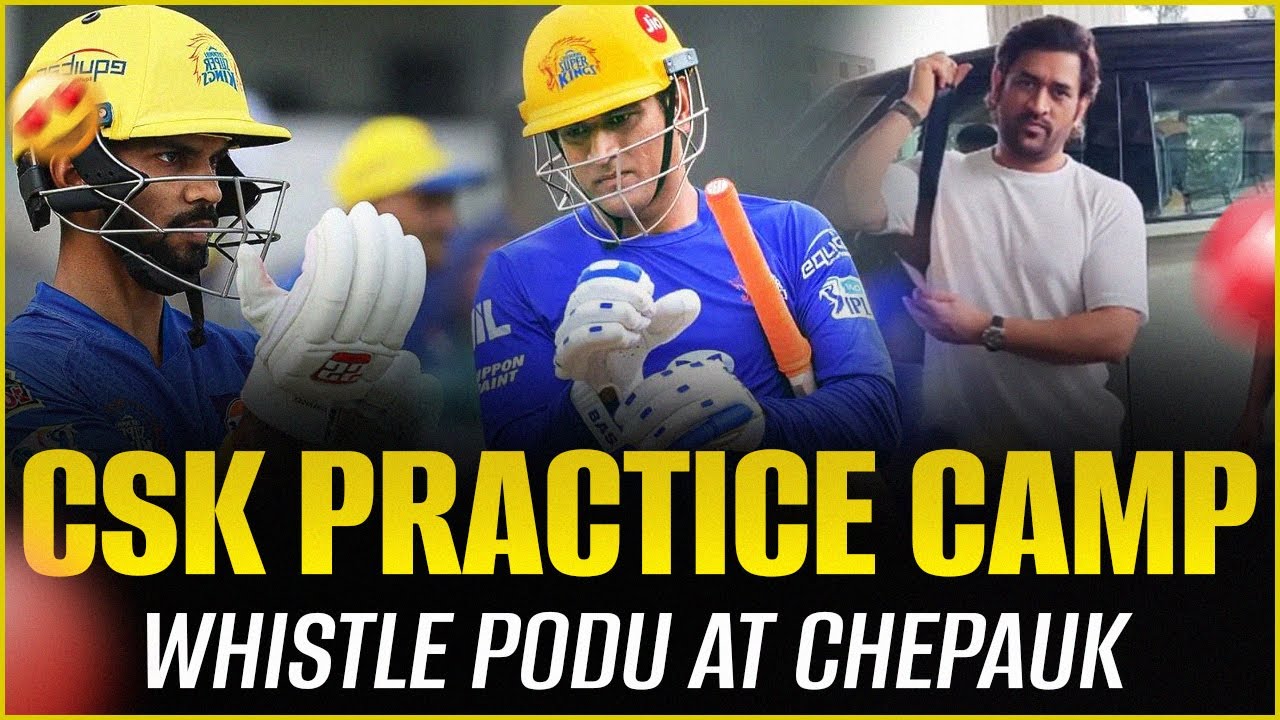 CSK Practice Camp 2025 Begins! 🏏 MS Dhoni & Team in Action 💛 | IPL 2025 ...