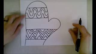Lined Pattern Mittens