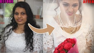 christian bridal makeup and hairstyle | Simple Bridal Bun Hairstyle &Makeup For wedding