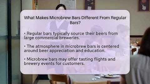 What Makes Microbrew Bars Different From Regular Bars? | The Pint Guy