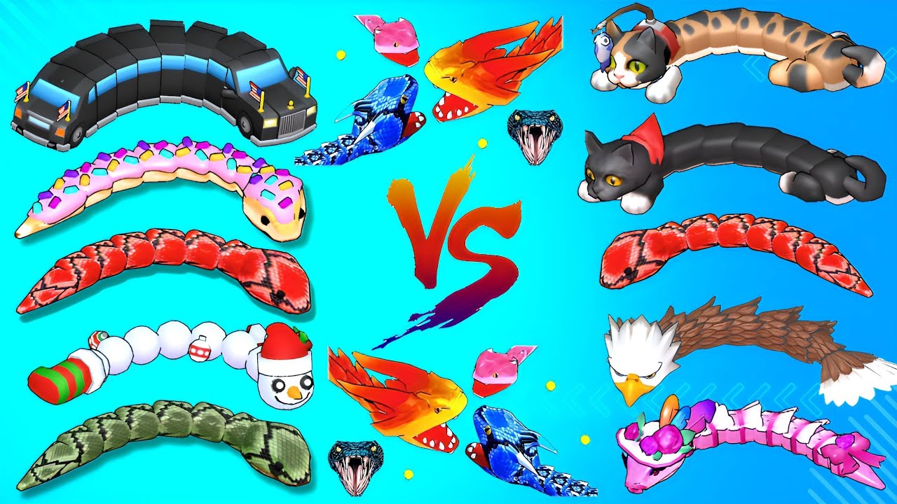 Потрясающий 😍 Легендарный игровой процесс Snake Clash 👏😎 Командир Snake против VIP Snake 💥🌀 Snake...