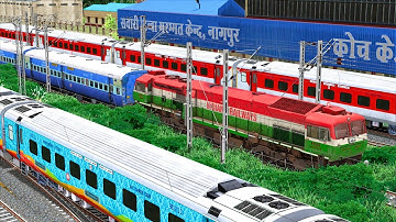 THREE TRAIN PARALLEL ARRIVING IN STATION | BUMPY RAILROAD | Train Simulator | Railworks | NTG GAMING