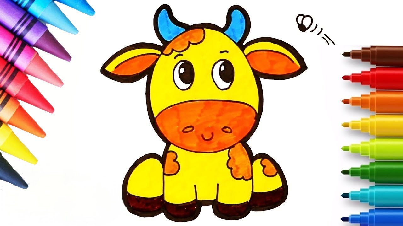Como Desenhar Uma Vaquinha 🐮 | Desenhe Animais | Desenho fácil | Chiki Art Brasil
