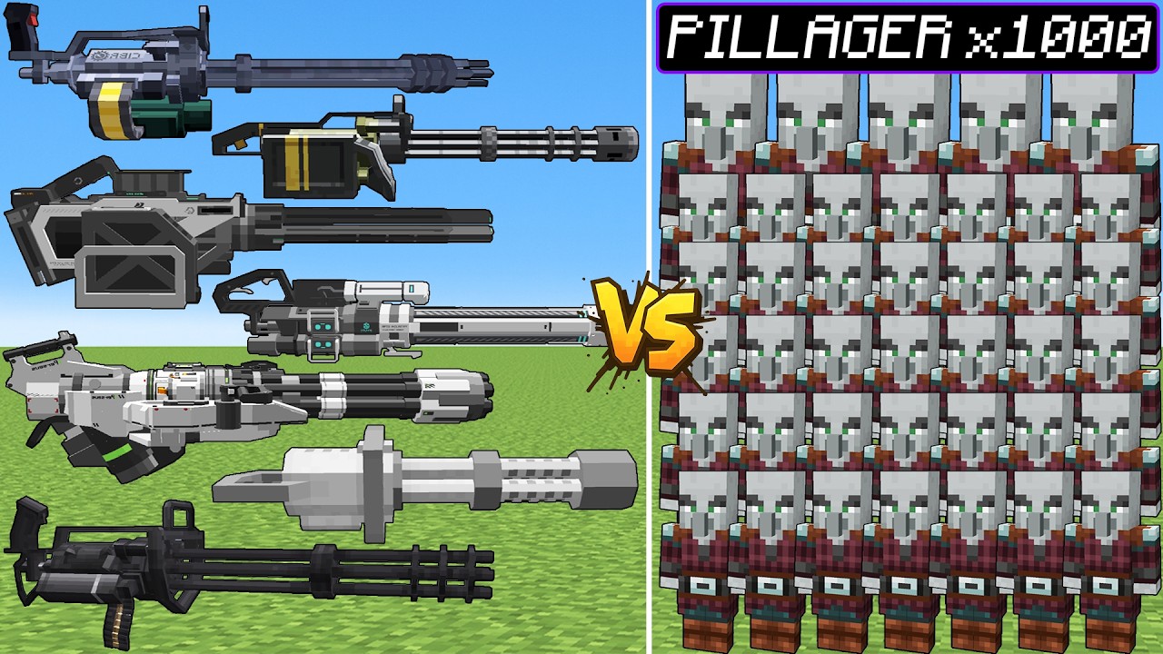 What TaCZ All Minigun Can Defeat The Most All New Pillager in Minecraft?