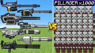 What Tacz All Minigun Can Defeat The Most All New Pillager In Minecraft