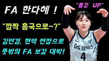 여자배구 FA 한다혜, "깜짝 흥국으로~?" 김연경 현역 연장으로 뜻밖의 FA 보강이 더 대박! ㄷㄷ