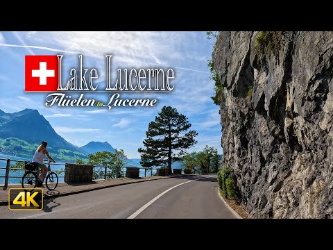 Lake Lucerne, Switzerland 🇨🇭 Scenic Drive from Flüelen to Lucerne along the Vierwaldstättersee