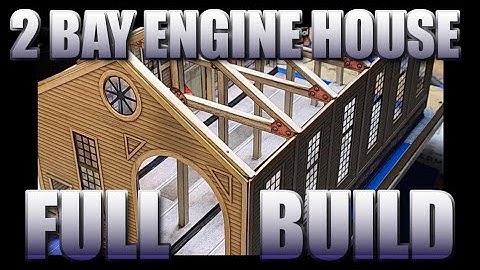 Ultimate O Scale Build "2 Bay Engine House" Printed Card Stock Paper Model from Start to Finish