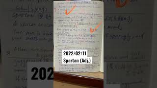20220211-spartan #shorts #english #practice