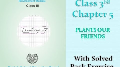 |Class 3rd|EVS|PSEB| Chapter 5[Plants Our Friends]