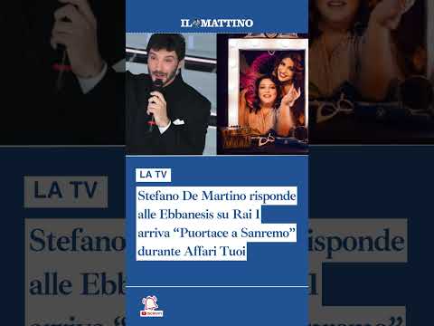 Video Affari Tuoi, Stefano De Martino risponde alle Ebbanesis: su Rai 1 arriva Puortace a Sanremo