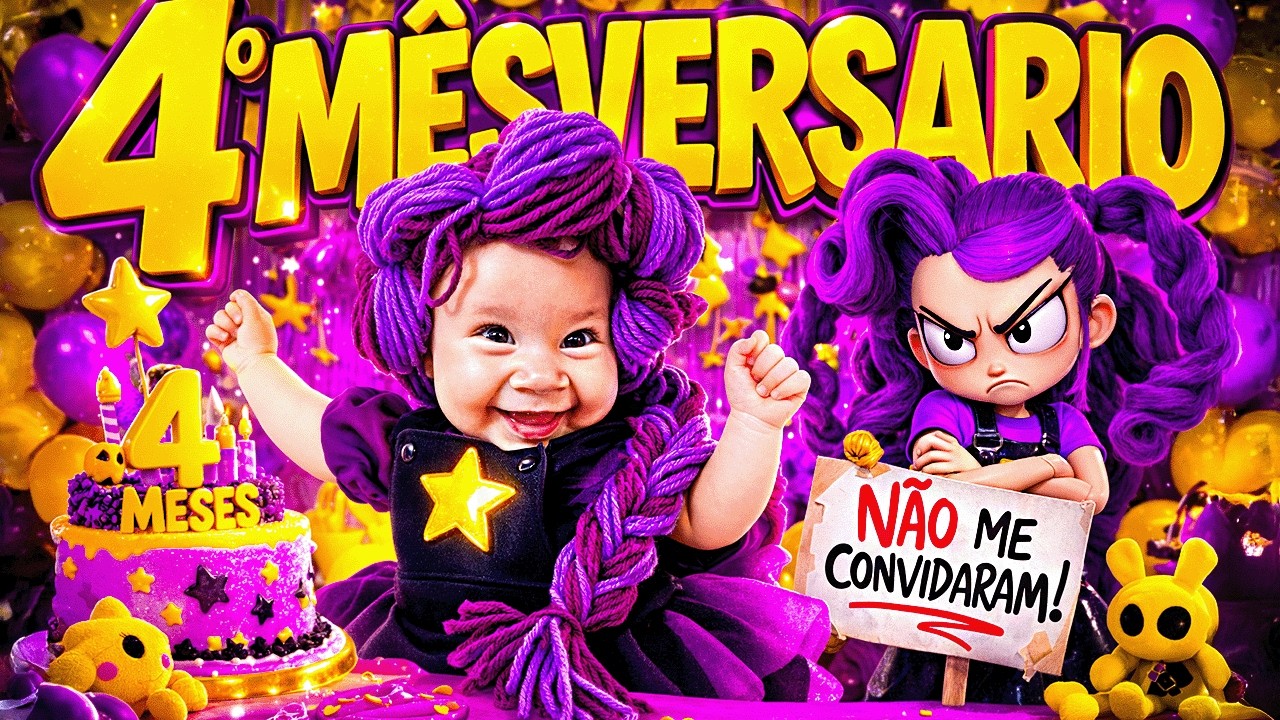 Thumbnail de NÃO CONVIDAMOS A LILY LOVEBRAIDS pro QUARTO MÊSVERSÁRIO da ZÖE!! 😭😨 *ela ficou muito brava*