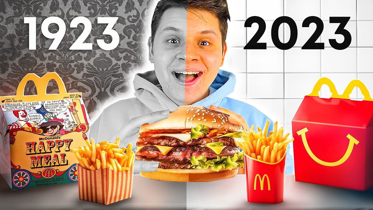 WIE HAT SICH FAST FOOD IN 100 JAHREN VERÄNDERT?🕙🍔(1923 bis 2024 ESSEN!😲)