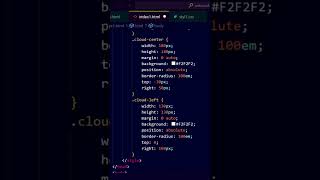 cloud icon | using html css #coding #shorts #youtubeshorts #shortfeed
