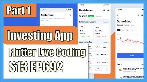 [Flutter] Flutter Live Coding EP692 (Investing App Part 1)
