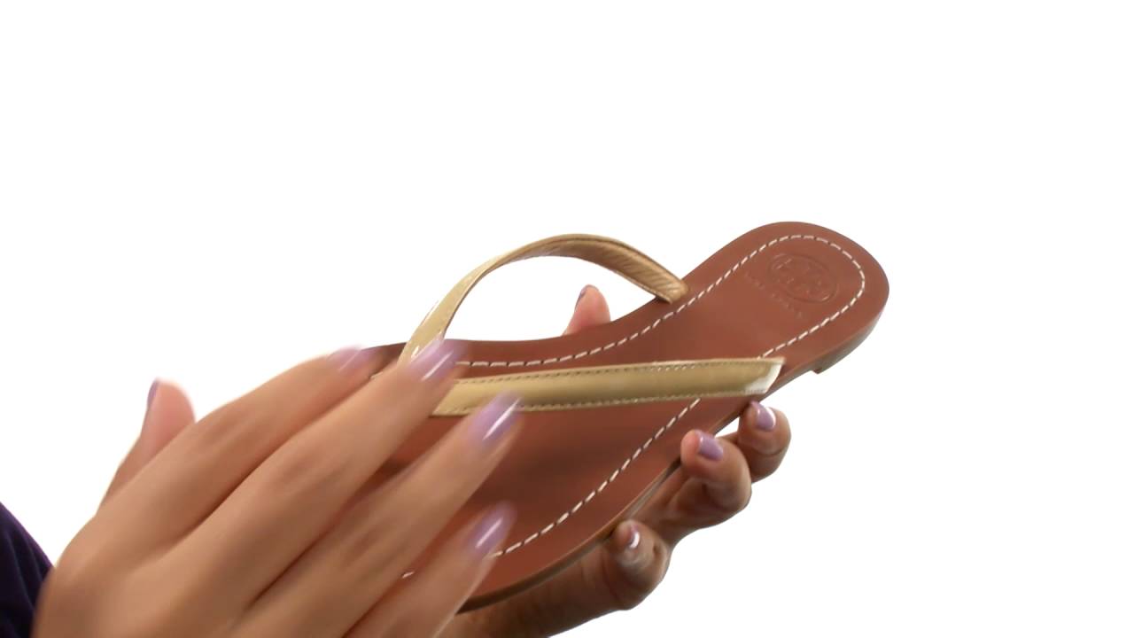 tory burch terra leather flip flop