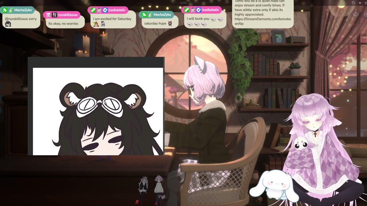 🌸Quiet brain brrs stream🌸| TTS Pet | Art | @Tomobean