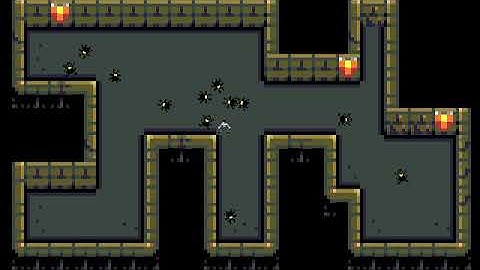 Raylib - 2d Pixelart Dungeon with dangerous spiders.