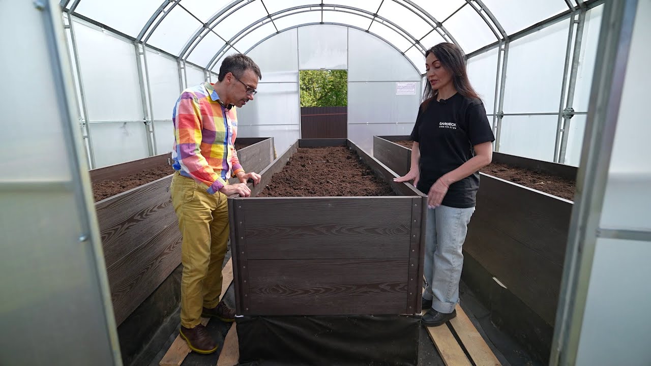 Высоченные грядки по пояс! Как сделать высокие грядки в теплице? Грядка ...