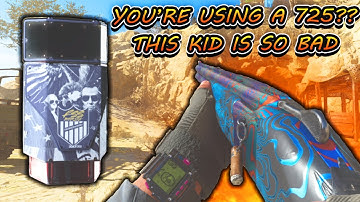 I used a riot shield and the 725 shotgun in Search and Destroy and people hated it