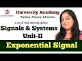 SS30: Exponential Signal | Signals and Systems |  Real and Complex Exponential Signals