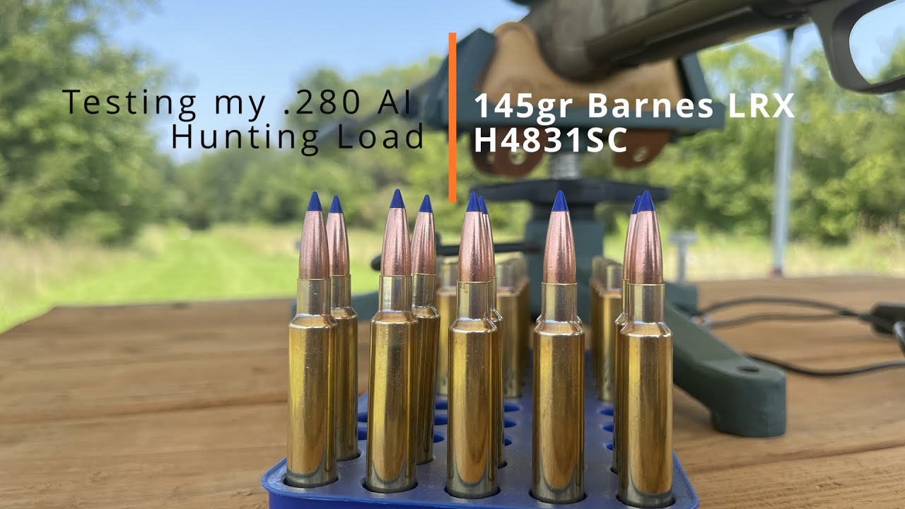 Testing my .280 Ackley Improved Hunting Load (145gr Barnes LRX) - YouTube