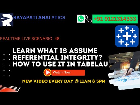 Learn What is Assume Referential Integrity? How to use it in Tabelau | Learn Tableau |