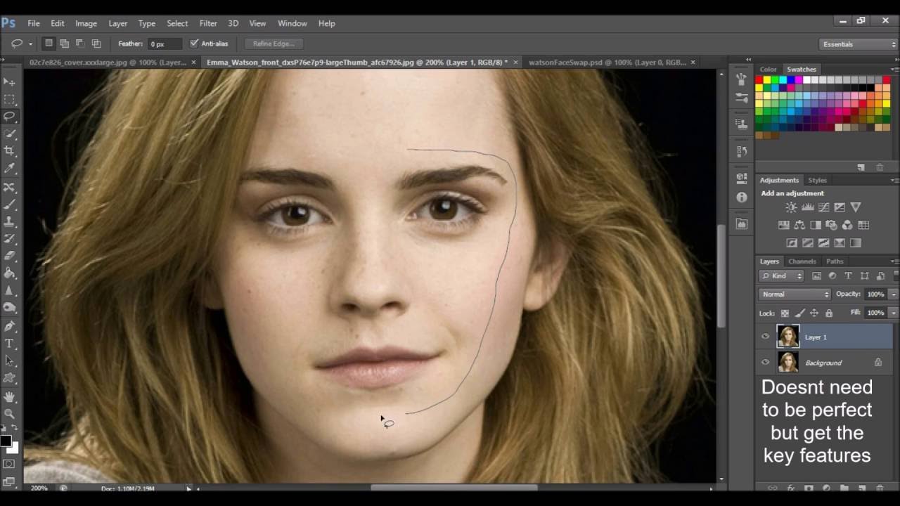 How to a Face onto Another Body Emma Watson and