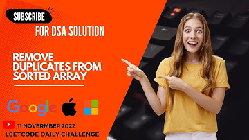 26. Remove Duplicates from Sorted Array || DSA || Leetcode Daily Challenge ||