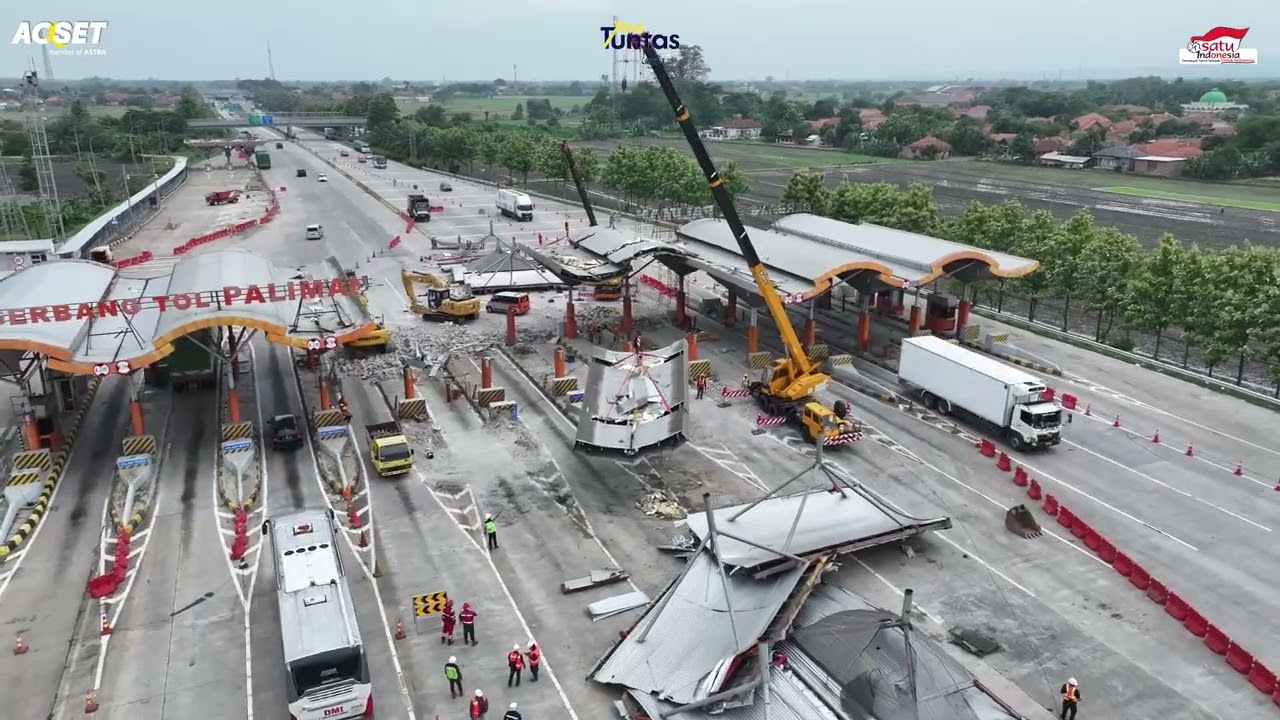 Pembongkaran Gerbang Tol Palimanan KM 188