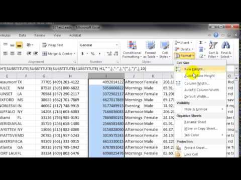 Reformatting Phone Numbers with Excel - YouTube