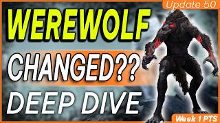 🌙 WEREWOLF OVERPOWERED? 🌙 Elder Scrolls Online Werewolf Changes Guide - Update 50 ESO Werewolf Build