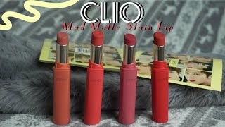 NEW 2020!] CLIO MAD MATTE STAIN LIP & MELTING MATTE LIP SWATCH