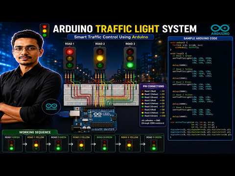 Arduino Traffic Light Controller Tutorial | Step-by-Step Electronics Project for Beginners